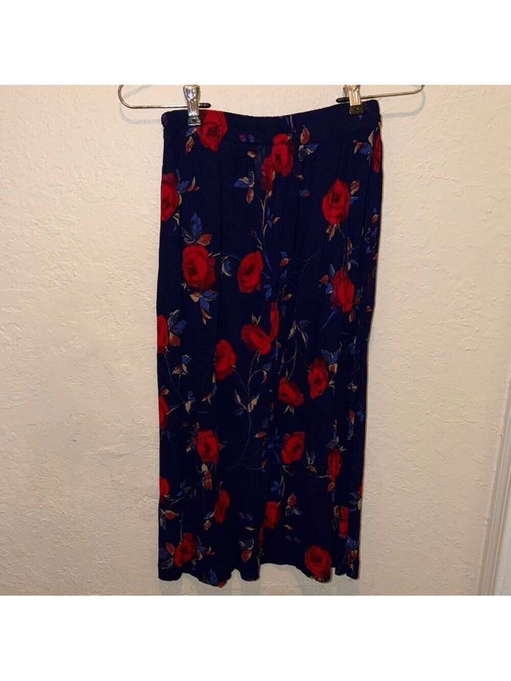 Vintage floral skirt cottagecore modest Roses Skirt granny 90s 80s